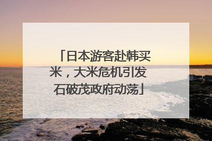 日本游客赴韩买米，大米危机引发石破茂政府动荡