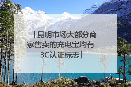 昆明市场大部分商家售卖的充电宝均有3C认证标志