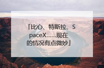 比心、特斯拉、SpaceX……现在的情况有点微妙