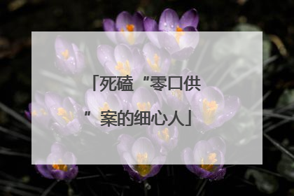 死磕“零口供”案的细心人