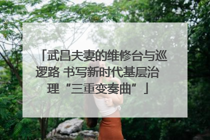武昌夫妻的维修台与巡逻路 书写新时代基层治理“三重变奏曲”