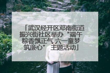 武汉经开区邓南街道振兴街社区举办“端午粽香飘正气 六一童梦筑廉心” 主题活动