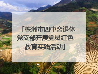 株洲市四中离退休党支部开展党员红色教育实践活动