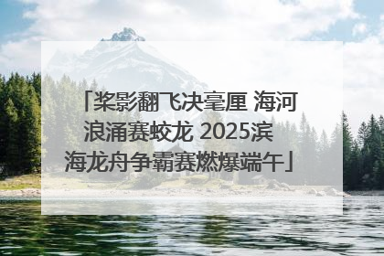 桨影翻飞决毫厘 海河浪涌赛蛟龙 2025滨海龙舟争霸赛燃爆端午