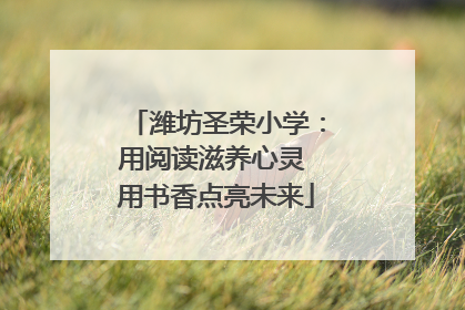 潍坊圣荣小学：用阅读滋养心灵 用书香点亮未来
