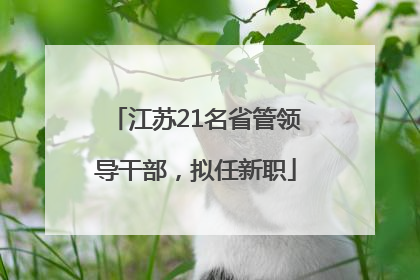 江苏21名省管领导干部，拟任新职