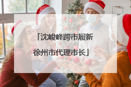 沈峻峰跨市履新徐州市代理市长