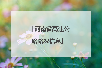 河南省高速公路路况信息
