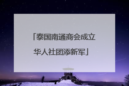 泰国南通商会成立 华人社团添新军