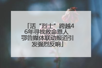 活“烈士”跨越46年寻找救命恩人 鄂鲁媒体联动报道引发强烈反响
