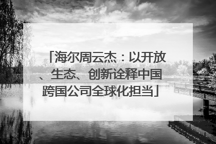 海尔周云杰：以开放、生态、创新诠释中国跨国公司全球化担当