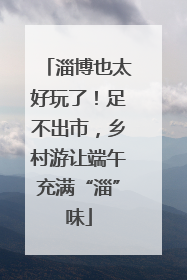 淄博也太好玩了！足不出市，乡村游让端午充满“淄”味