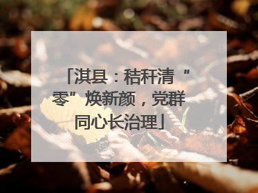 淇县：秸秆清“零”焕新颜，党群同心长治理