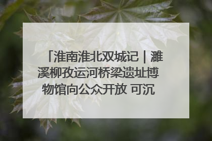 淮南淮北双城记｜濉溪柳孜运河桥梁遗址博物馆向公众开放 可沉浸式触摸历史