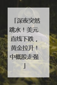 深夜突然跳水！美元直线下跌，黄金拉升！中概股走强