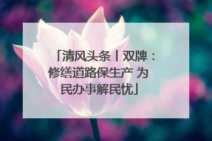 清风头条丨双牌：修缮道路保生产 为民办事解民忧