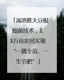 渑池推大豆根瘤菌技术，1.3万亩农田实现“一播全苗、一生节肥”