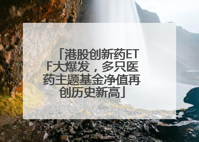 港股创新药ETF大爆发，多只医药主题基金净值再创历史新高