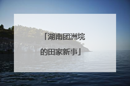 湖南团洲垸的田家新事