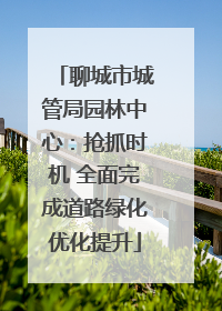 聊城市城管局园林中心：抢抓时机 全面完成道路绿化优化提升