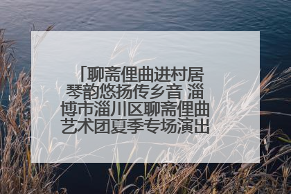 聊斋俚曲进村居 琴韵悠扬传乡音 淄博市淄川区聊斋俚曲艺术团夏季专场演出在杏园子村举行