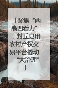 聚焦“两高四着力”，封丘县用农村产权交易平台撬动“大治理”