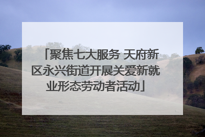 聚焦七大服务 天府新区永兴街道开展关爱新就业形态劳动者活动