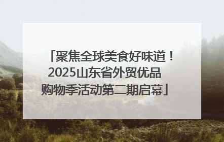 聚焦全球美食好味道！2025山东省外贸优品购物季活动第二期启幕