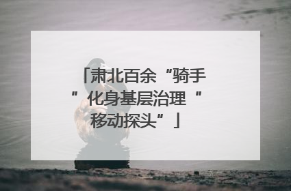 肃北百余“骑手”化身基层治理“移动探头”