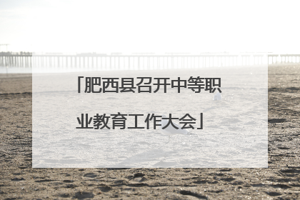 肥西县召开中等职业教育工作大会
