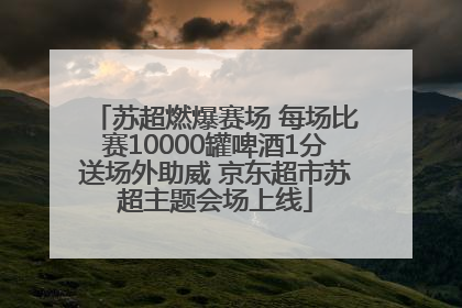 苏超燃爆赛场 每场比赛10000罐啤酒1分送场外助威 京东超市苏超主题会场上线