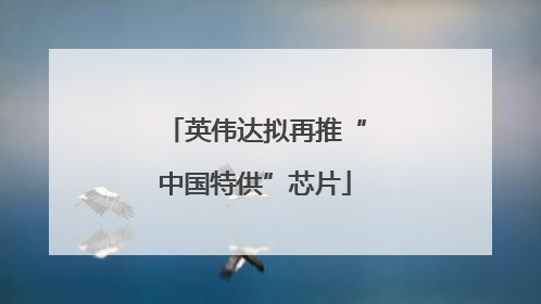 英伟达拟再推“中国特供”芯片