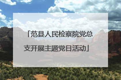 范县人民检察院党总支开展主题党日活动