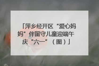 萍乡经开区“爱心妈妈”伴留守儿童迎端午庆“六一”（图）