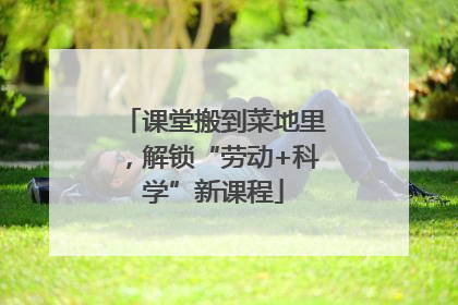 课堂搬到菜地里，解锁“劳动+科学”新课程