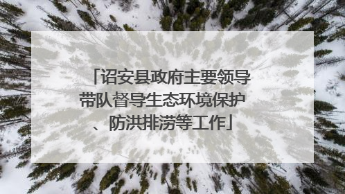 诏安县政府主要领导带队督导生态环境保护、防洪排涝等工作