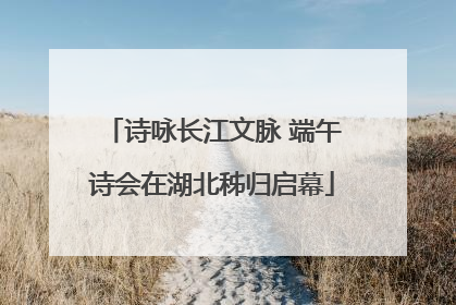 诗咏长江文脉 端午诗会在湖北秭归启幕