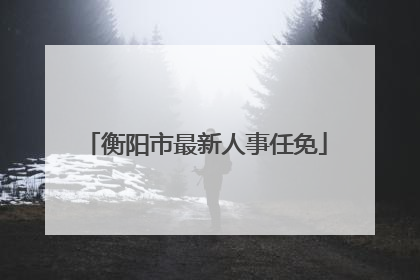 衡阳市最新人事任免