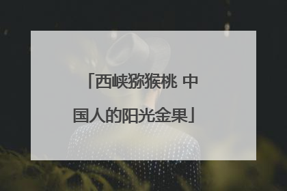 西峡猕猴桃 中国人的阳光金果