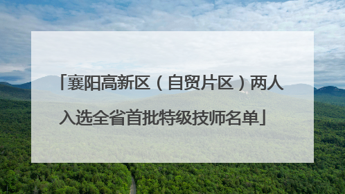 襄阳高新区（自贸片区）两人入选全省首批特级技师名单