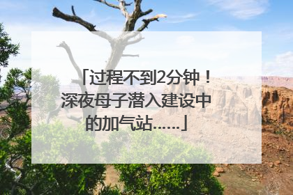 过程不到2分钟！深夜母子潜入建设中的加气站……
