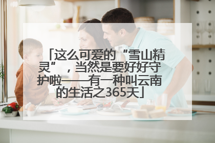 这么可爱的“雪山精灵”，当然是要好好守护啦——有一种叫云南的生活之365天