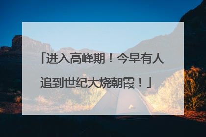 进入高峰期！今早有人追到世纪大烧朝霞！