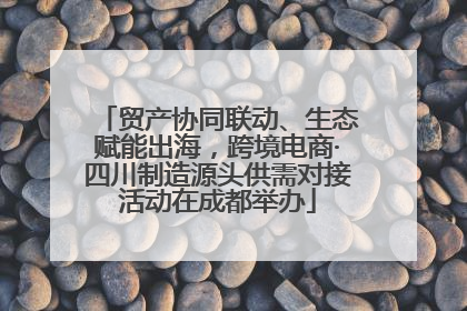 贸产协同联动、生态赋能出海，跨境电商·四川制造源头供需对接活动在成都举办