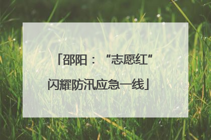 邵阳：“志愿红”闪耀防汛应急一线