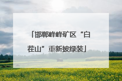 邯郸峰峰矿区“白茬山”重新披绿装