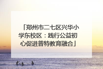 郑州市二七区兴华小学东校区：践行公益初心促进普特教育融合