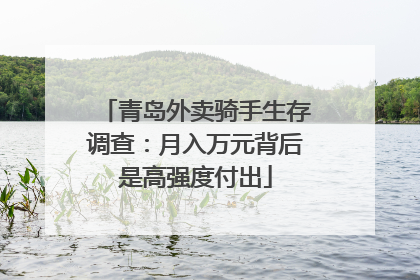 青岛外卖骑手生存调查：月入万元背后是高强度付出