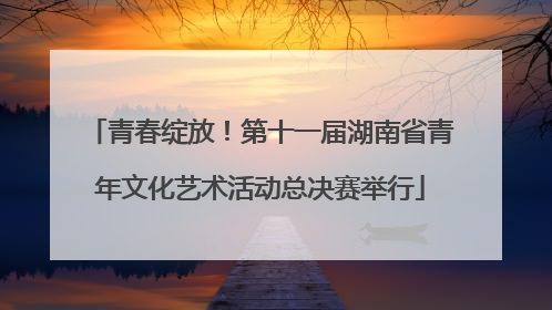 青春绽放！第十一届湖南省青年文化艺术活动总决赛举行