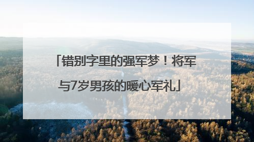 错别字里的强军梦！将军与7岁男孩的暖心军礼
